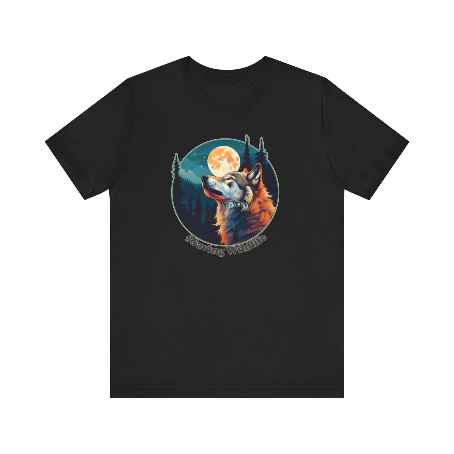 Wolf & Moon - Unisex Jersey Short Sleeve Tee