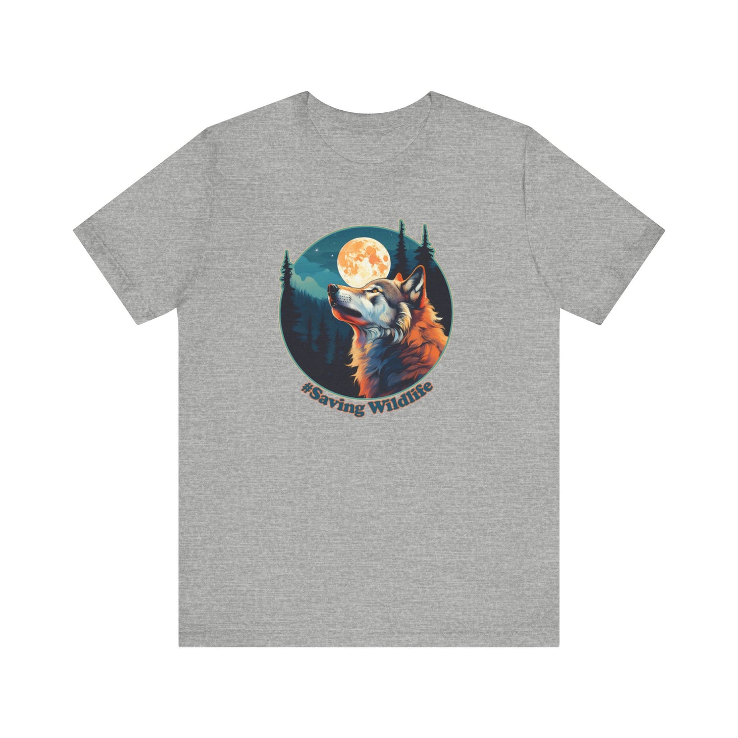 Wolf & Moon - Unisex Jersey Short Sleeve Tee