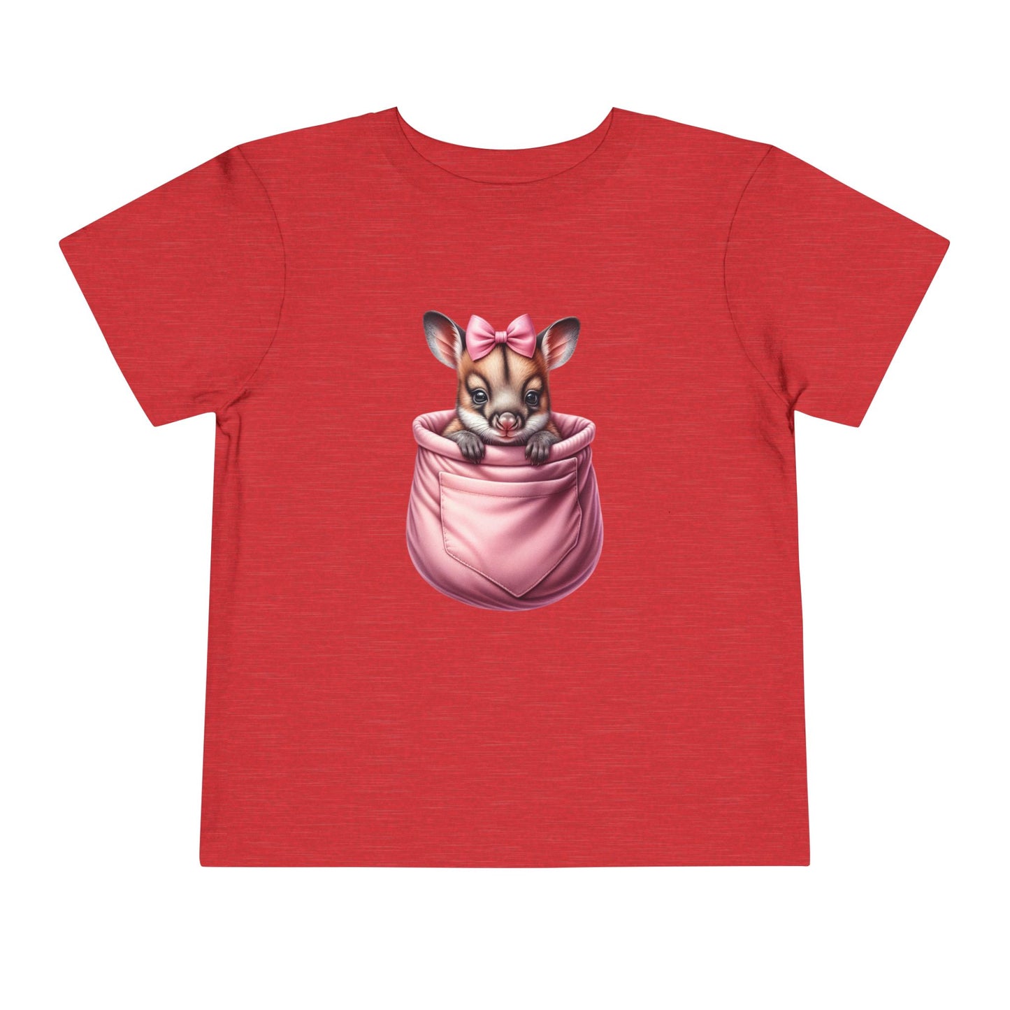 Pocket Pal / Wallaby with Bow - Toddler Short Sleeve Tee