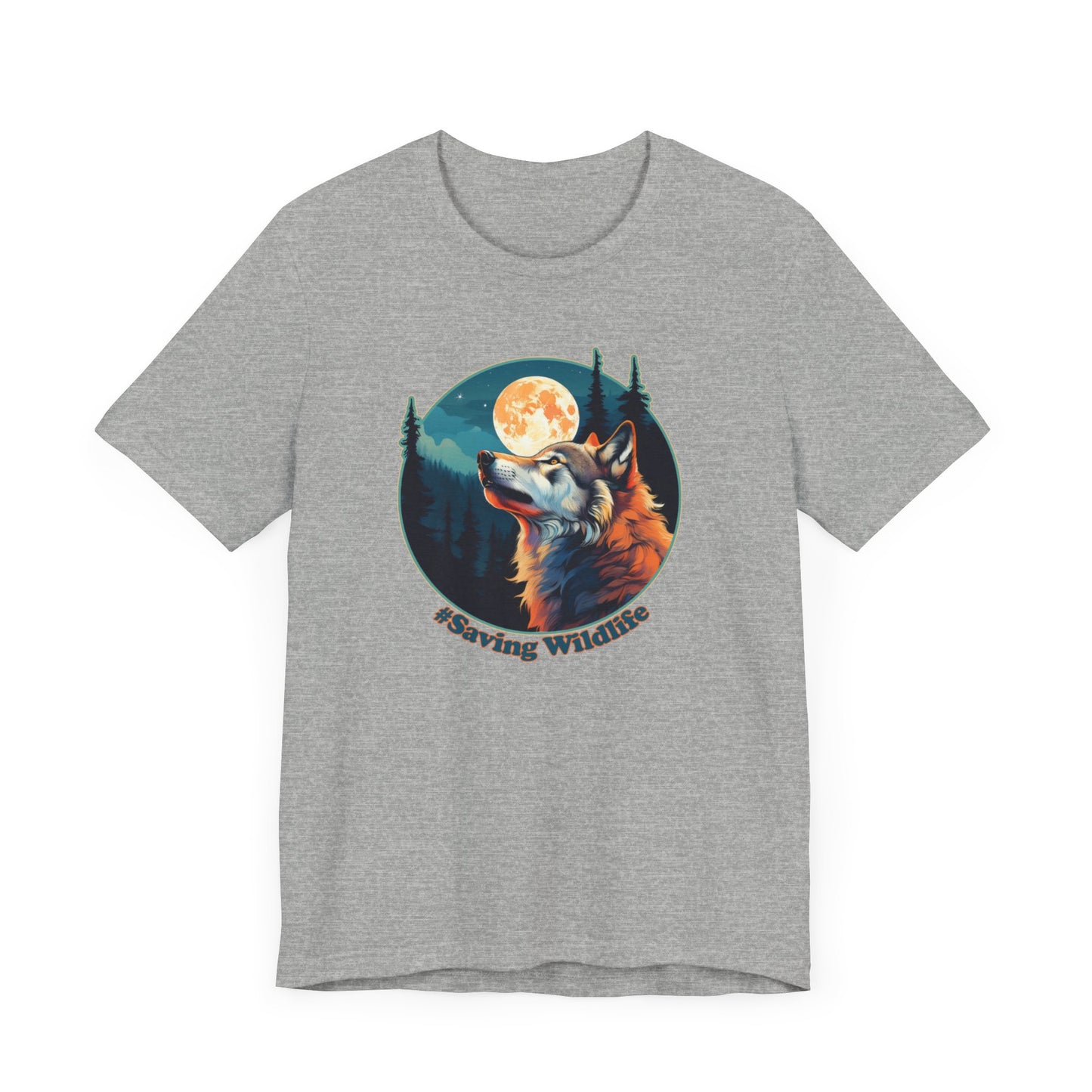 Wolf & Moon - Unisex Jersey Short Sleeve Tee