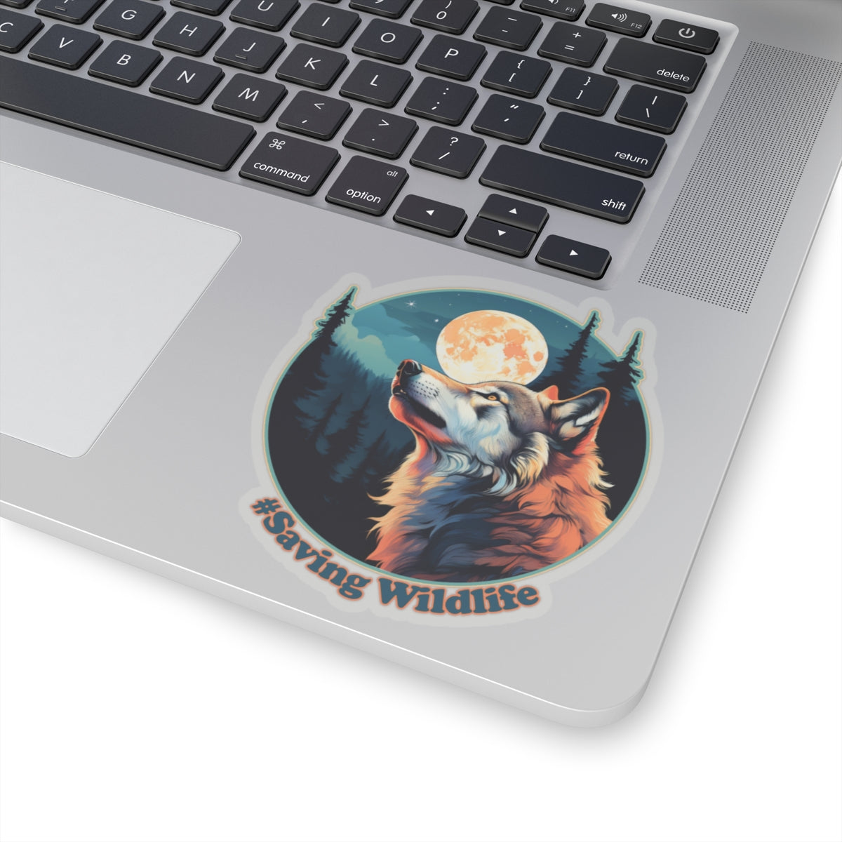 Wolf & Moon Kiss-Cut Stickers