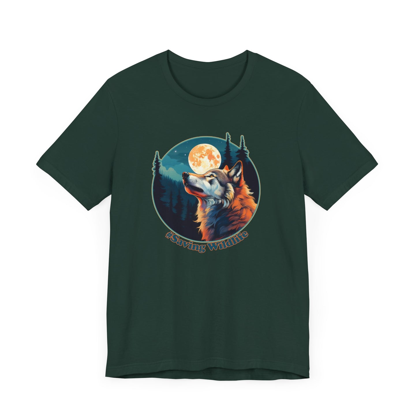 Wolf & Moon - Unisex Jersey Short Sleeve Tee