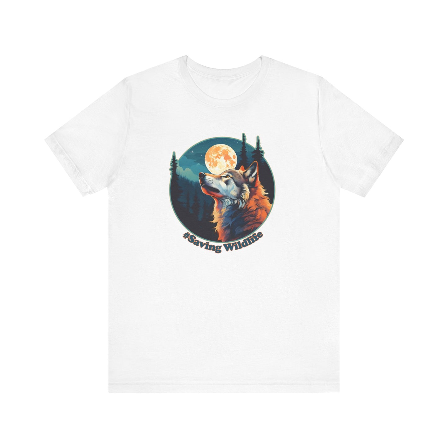 Wolf & Moon - Unisex Jersey Short Sleeve Tee