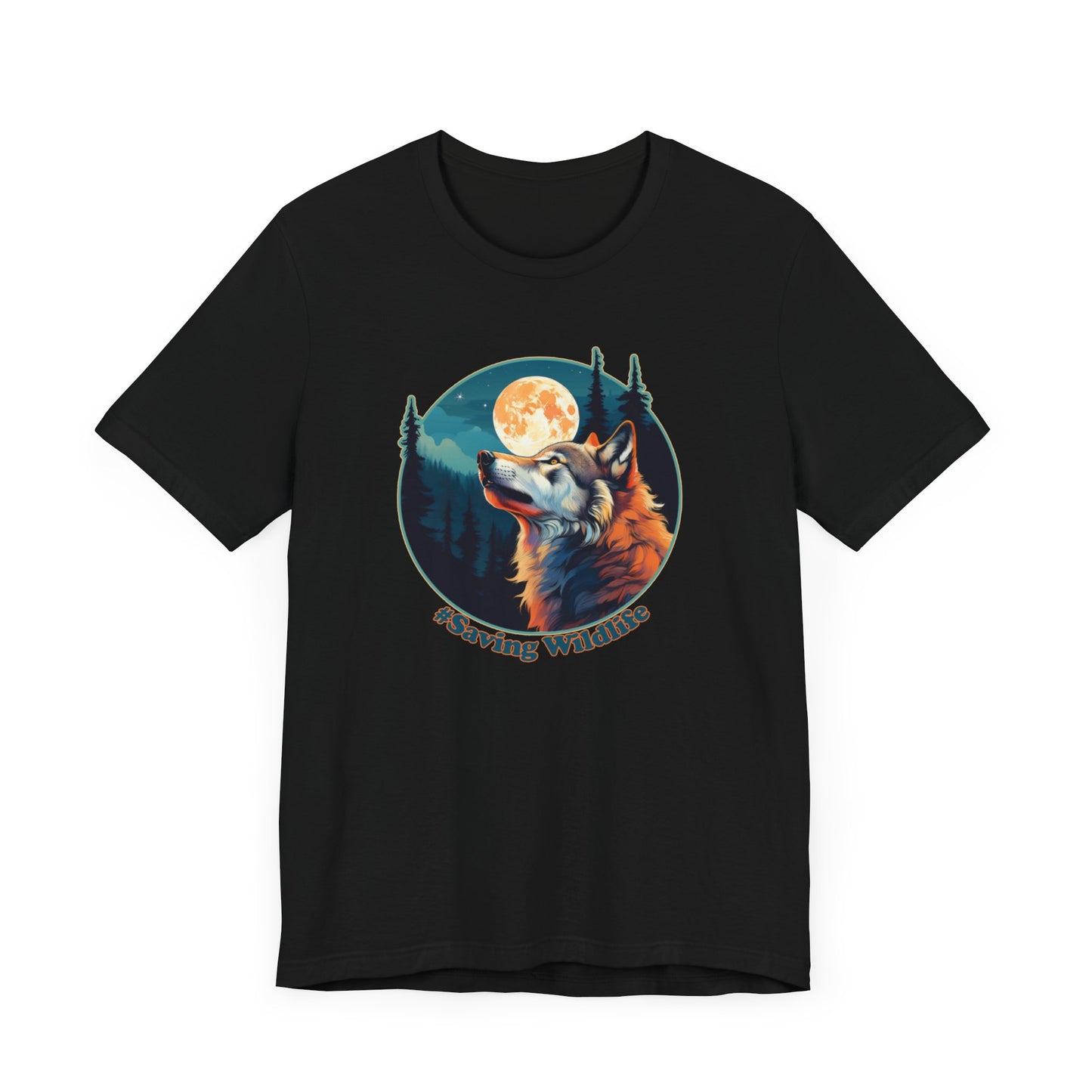 Wolf & Moon - Unisex Jersey Short Sleeve Tee