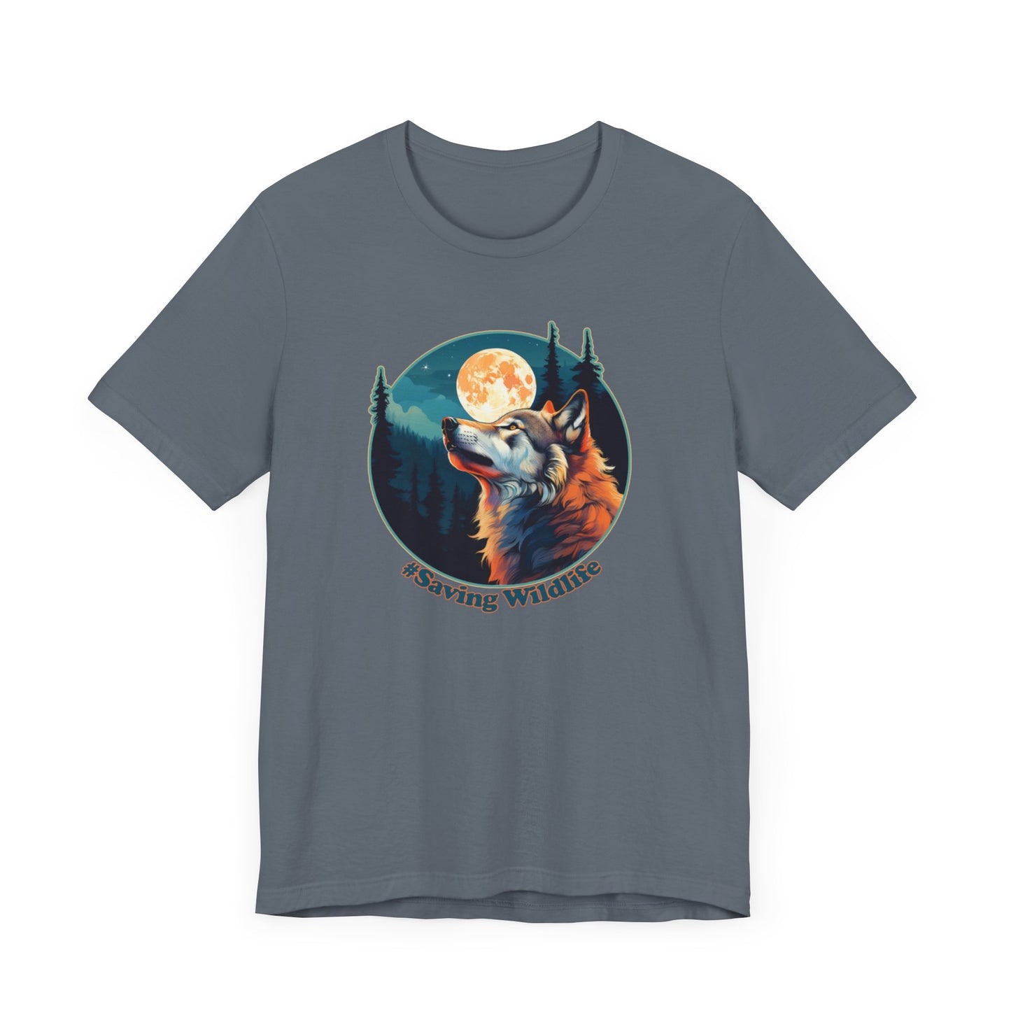 Wolf & Moon - Unisex Jersey Short Sleeve Tee