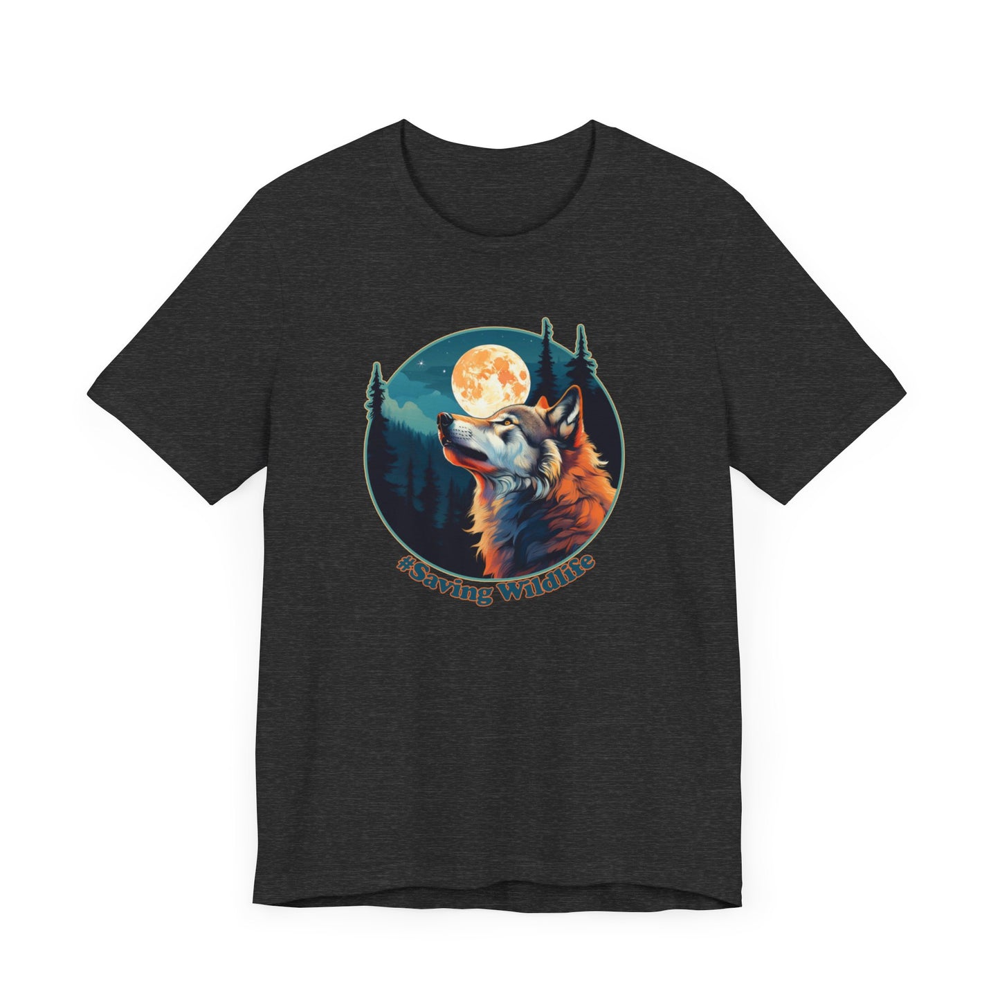 Wolf & Moon - Unisex Jersey Short Sleeve Tee