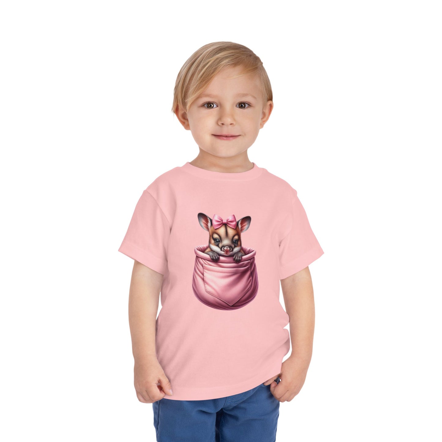 Pocket Pal / Wallaby with Bow - Toddler Short Sleeve Tee