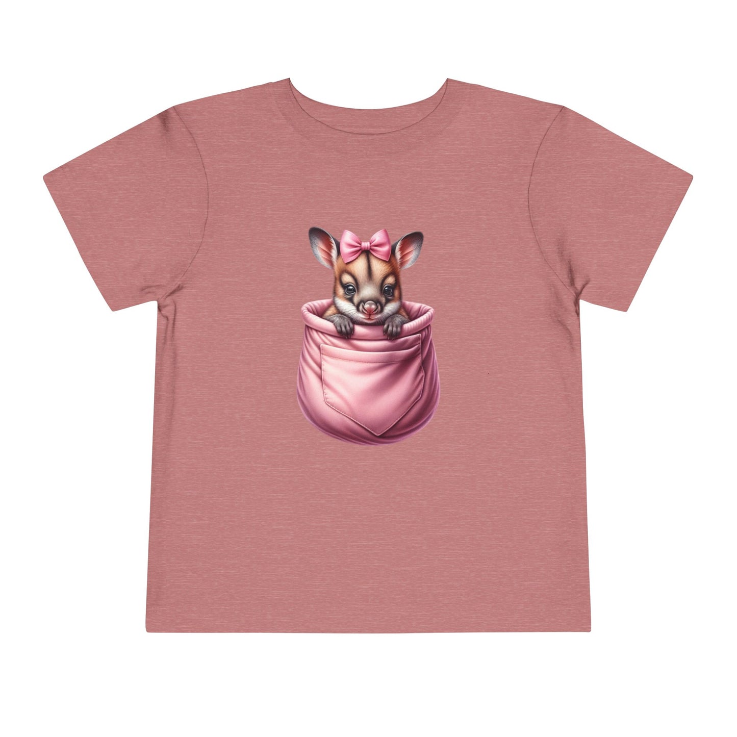 Pocket Pal / Wallaby with Bow - Toddler Short Sleeve Tee