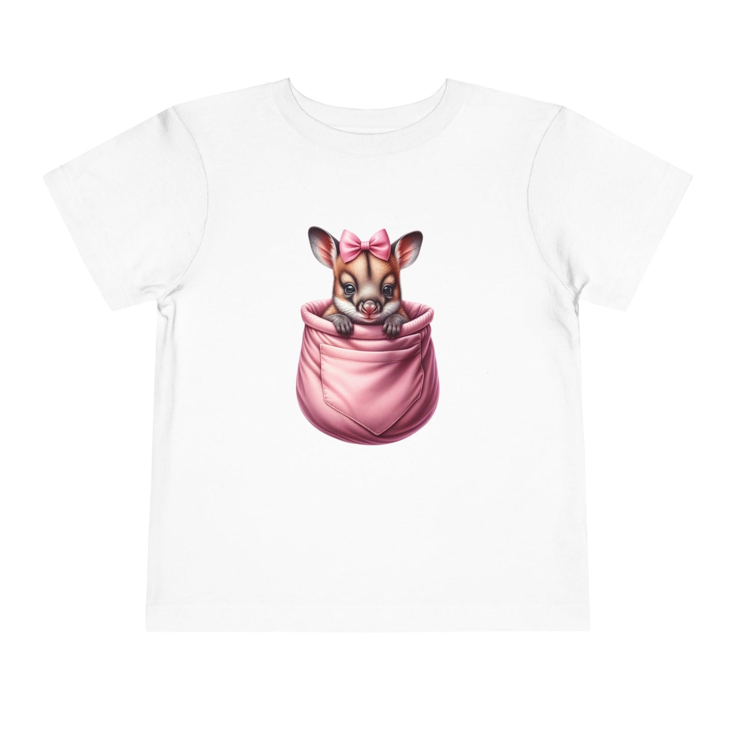 Pocket Pal / Wallaby with Bow - Toddler Short Sleeve Tee