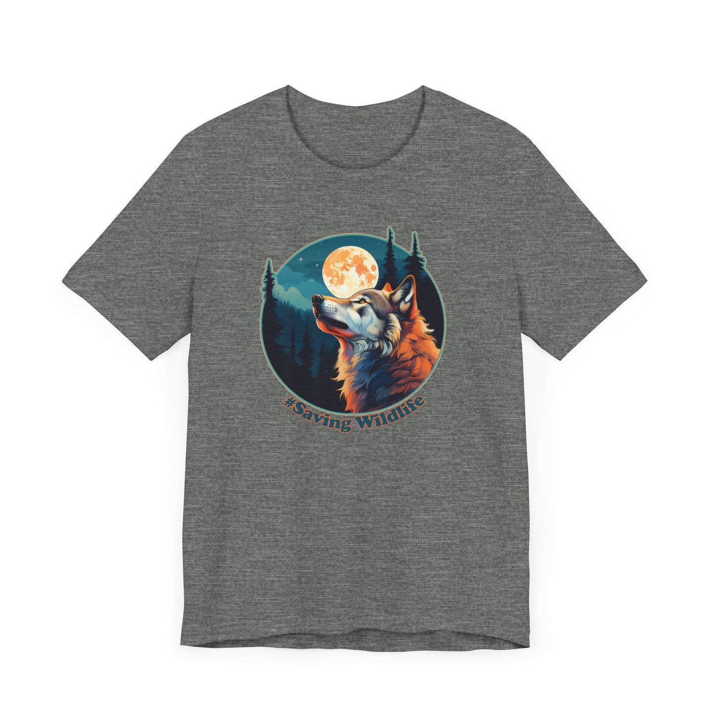 Wolf & Moon - Unisex Jersey Short Sleeve Tee