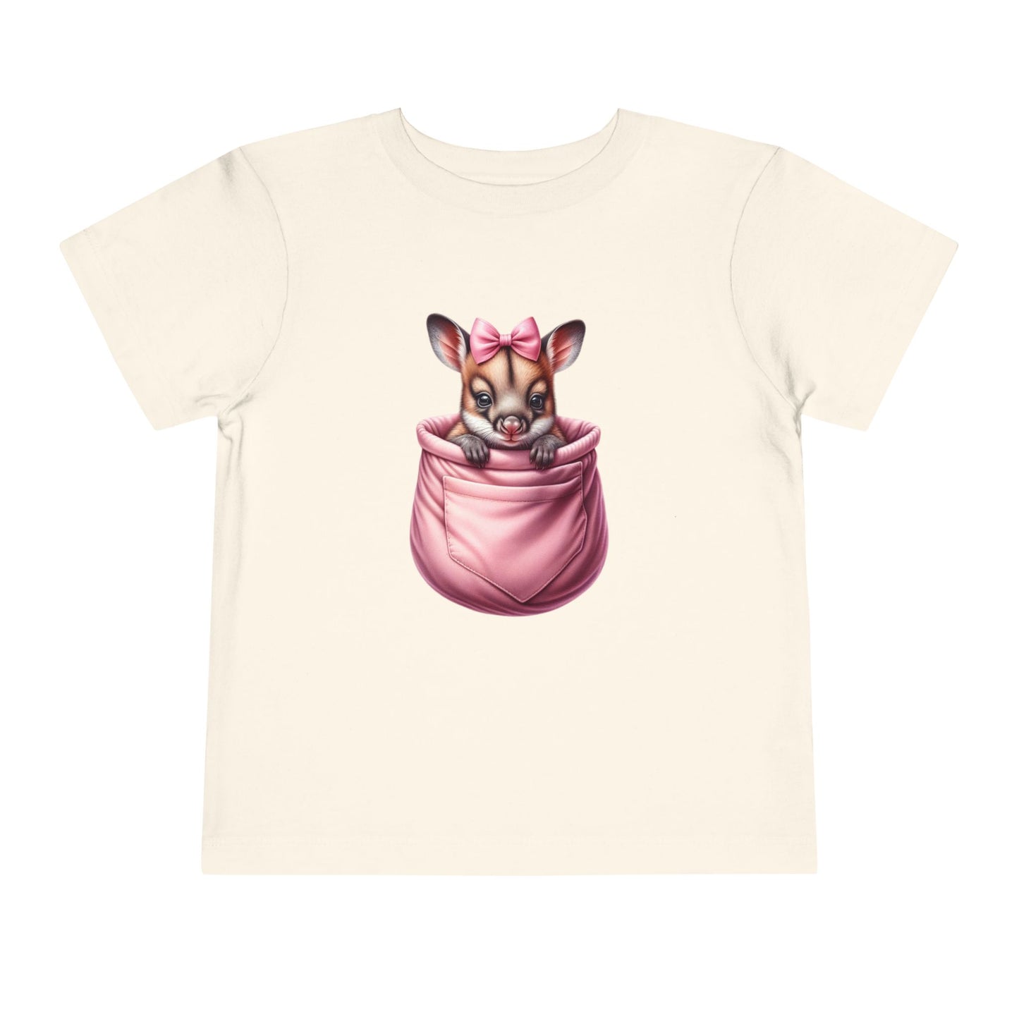 Pocket Pal / Wallaby with Bow - Toddler Short Sleeve Tee