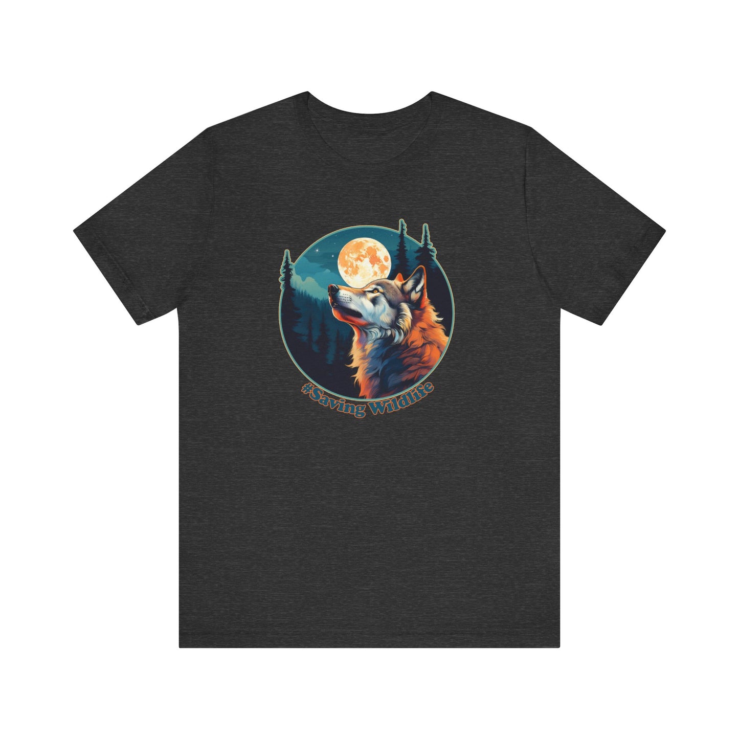Wolf & Moon - Unisex Jersey Short Sleeve Tee
