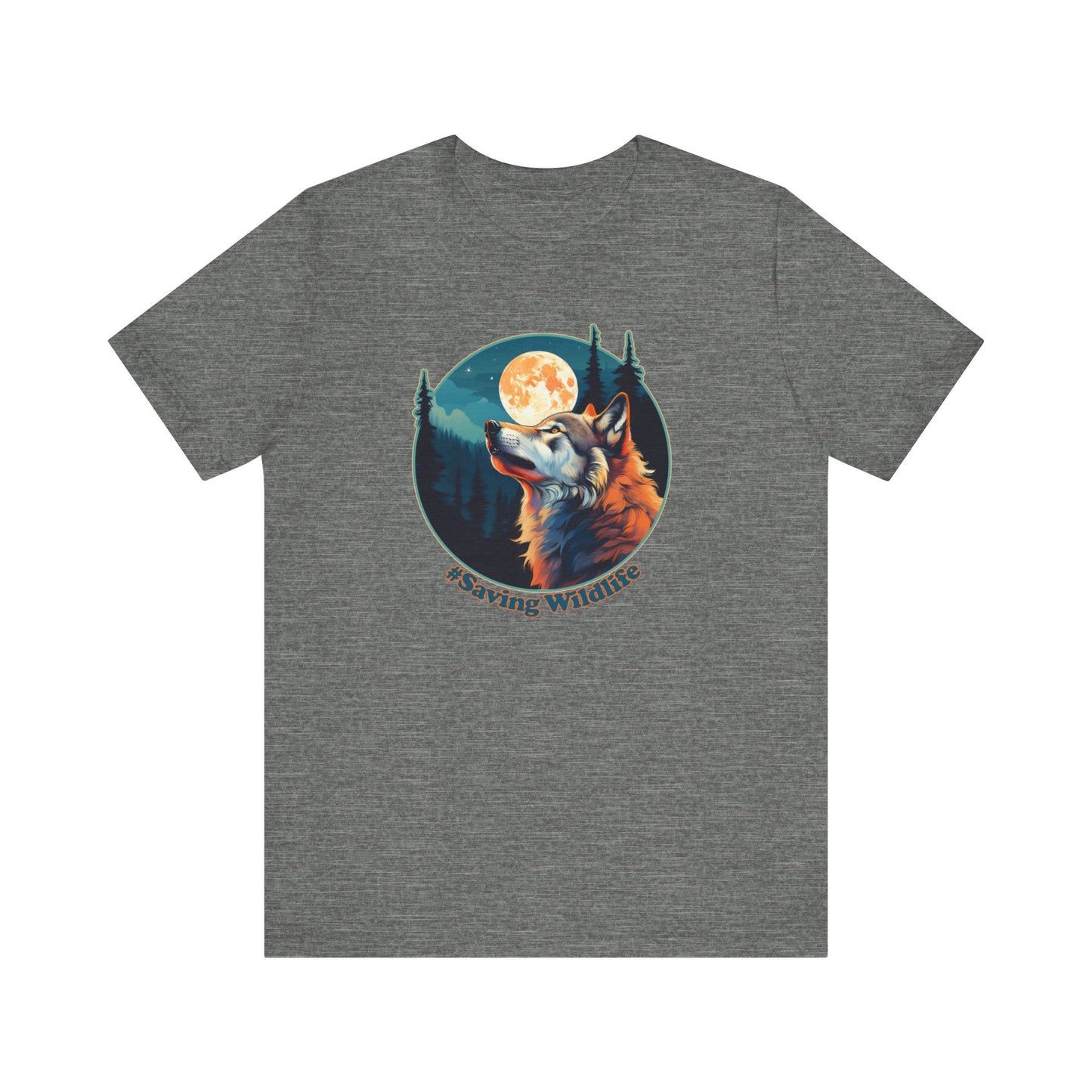 Wolf & Moon - Unisex Jersey Short Sleeve Tee