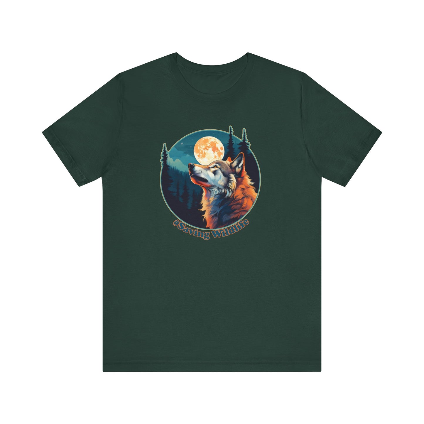 Wolf & Moon - Unisex Jersey Short Sleeve Tee