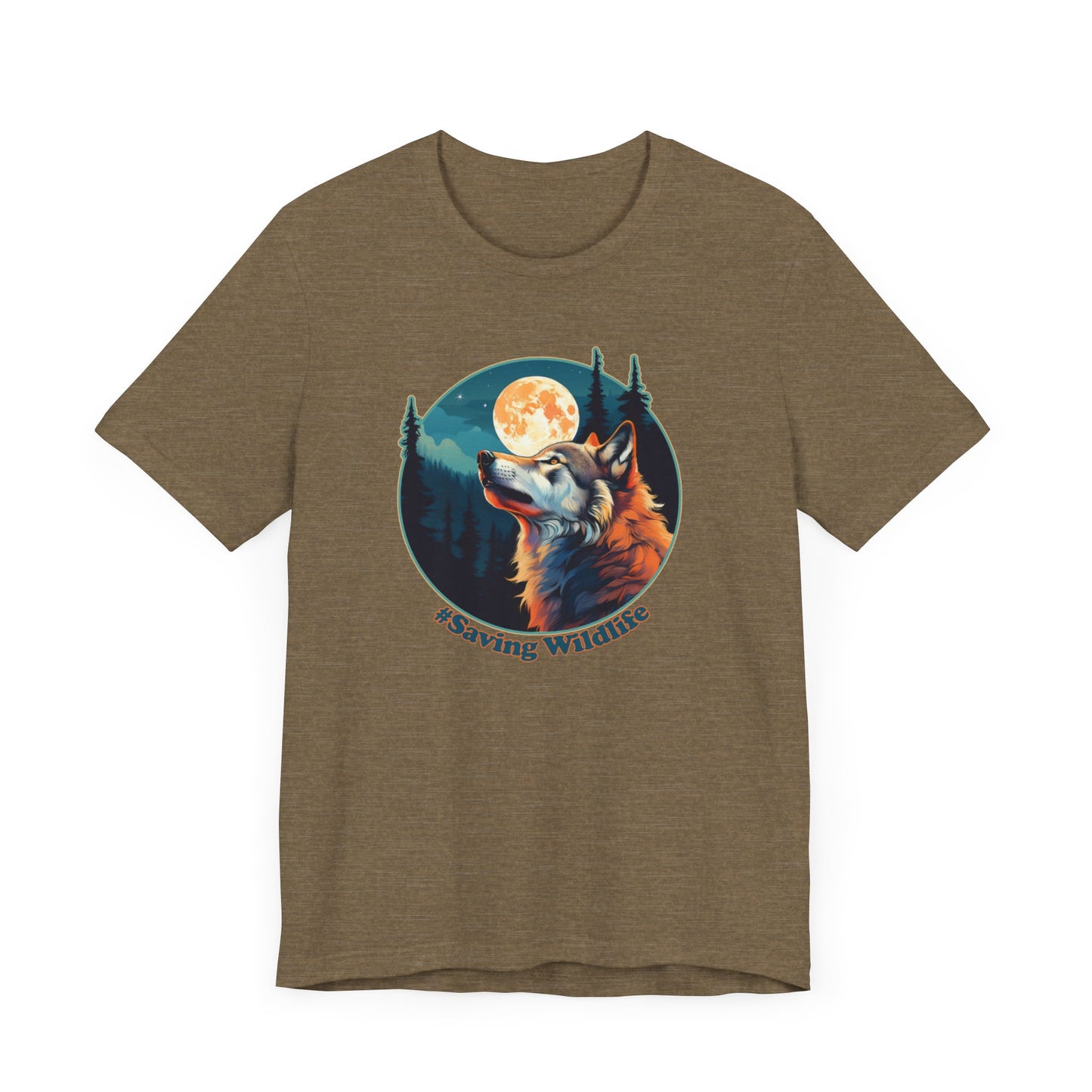 Wolf & Moon - Unisex Jersey Short Sleeve Tee