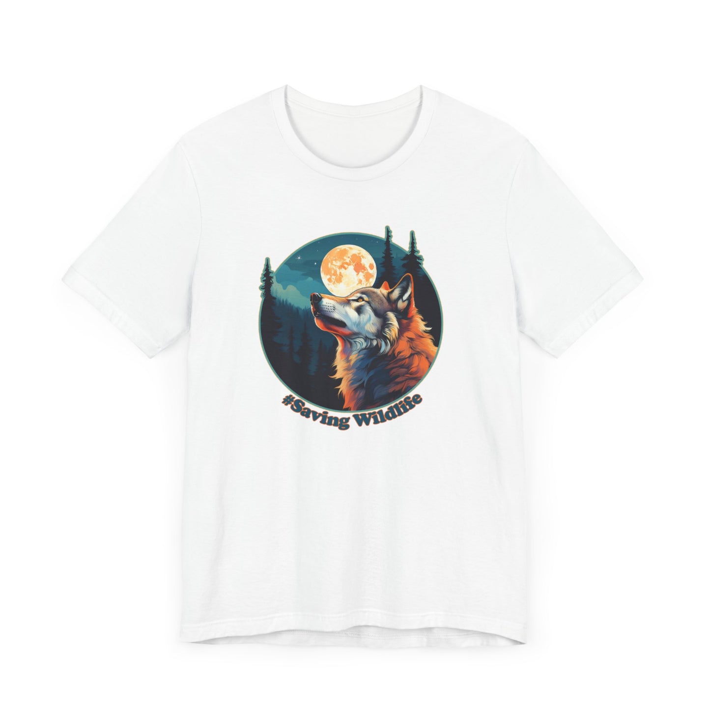 Wolf & Moon - Unisex Jersey Short Sleeve Tee