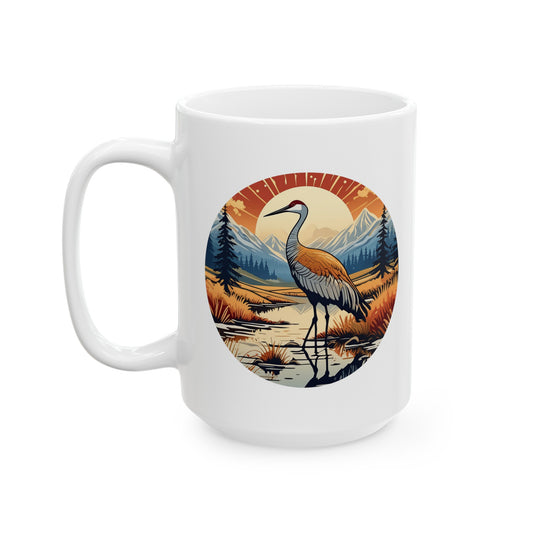 Sandhill Crane - 15 oz coffee mug