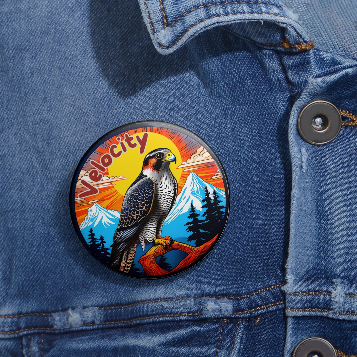 Velocity the Falcon Pin Button