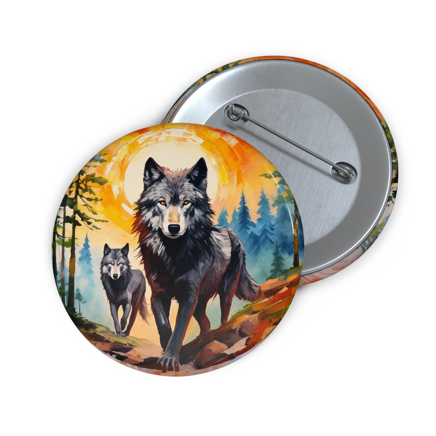 Wolves Pin Button