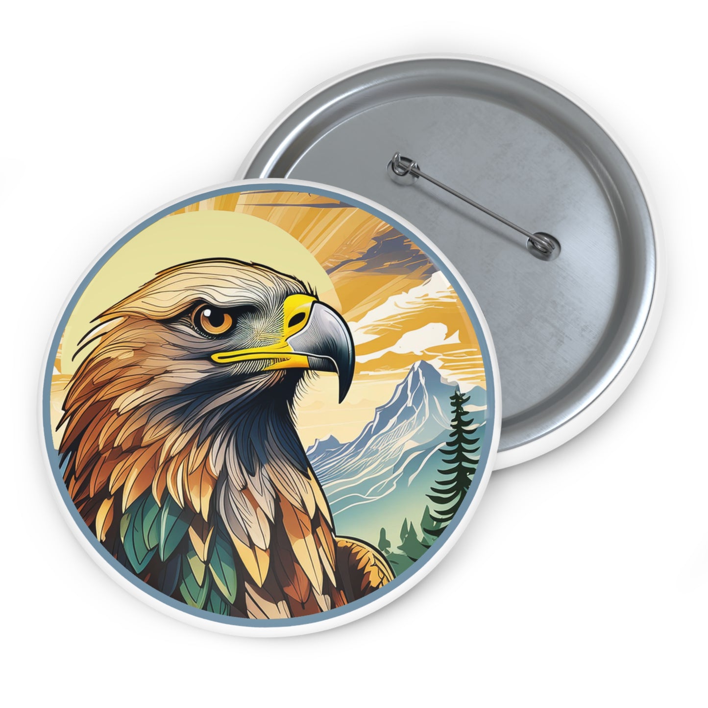 Golden Eagle Pin Button