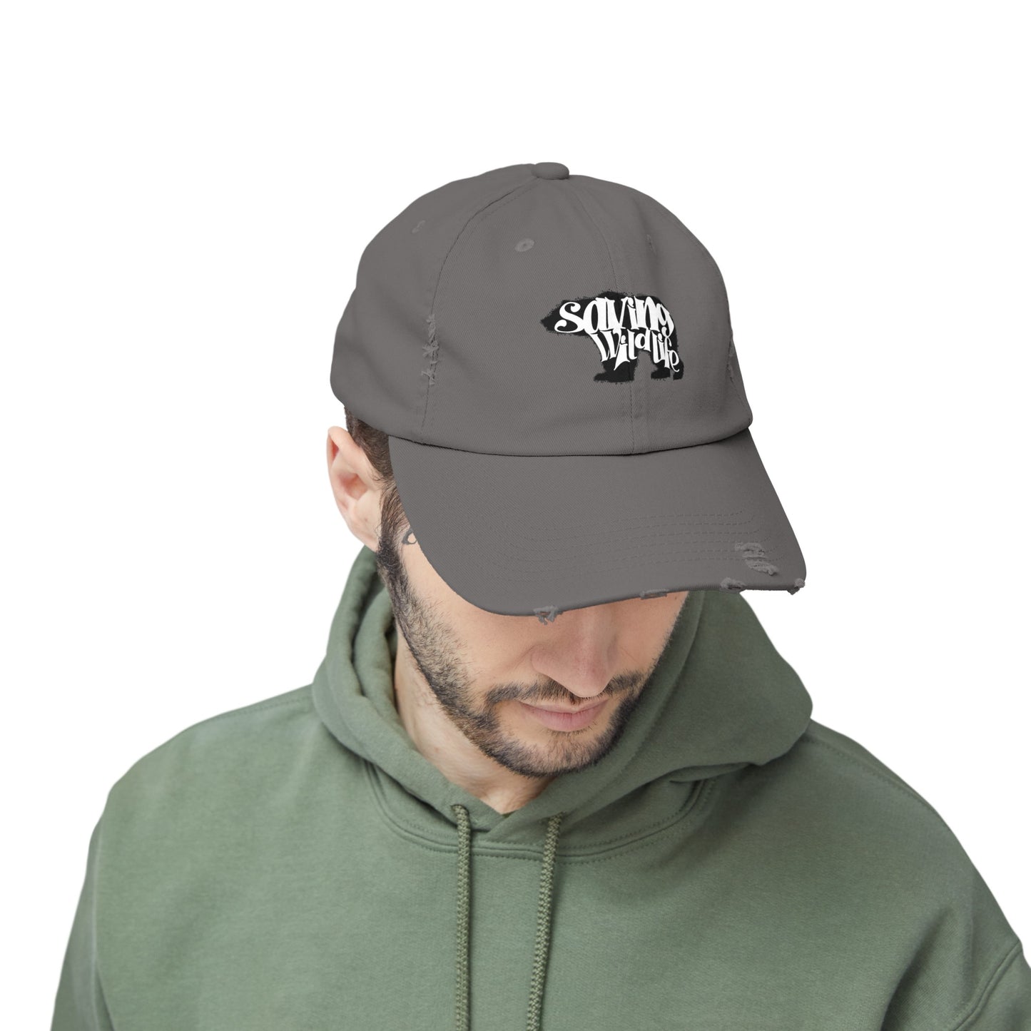 Saving Wildlife - Bear Distressed Cap