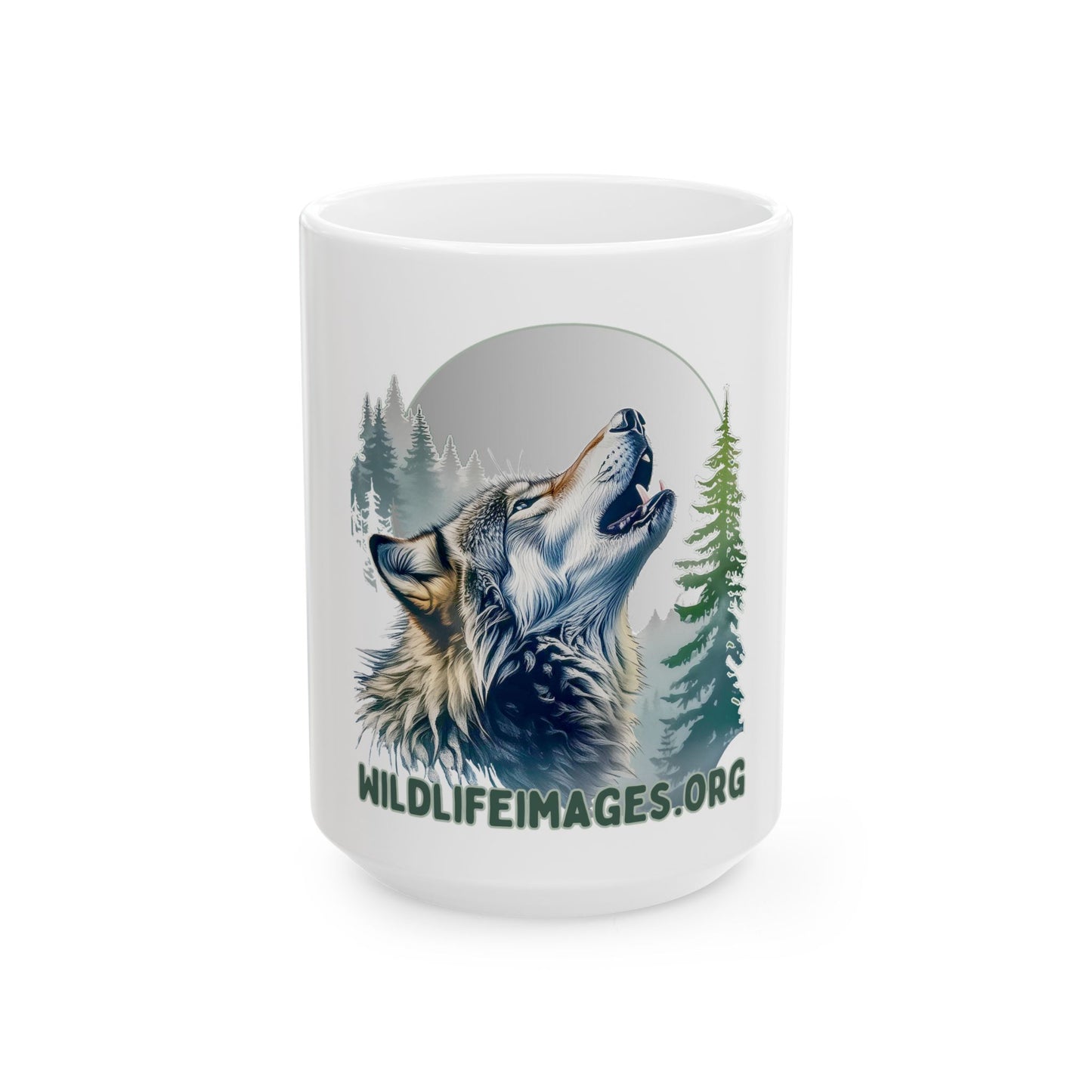 WIREC Wolf - Ceramic Mug, (15oz)