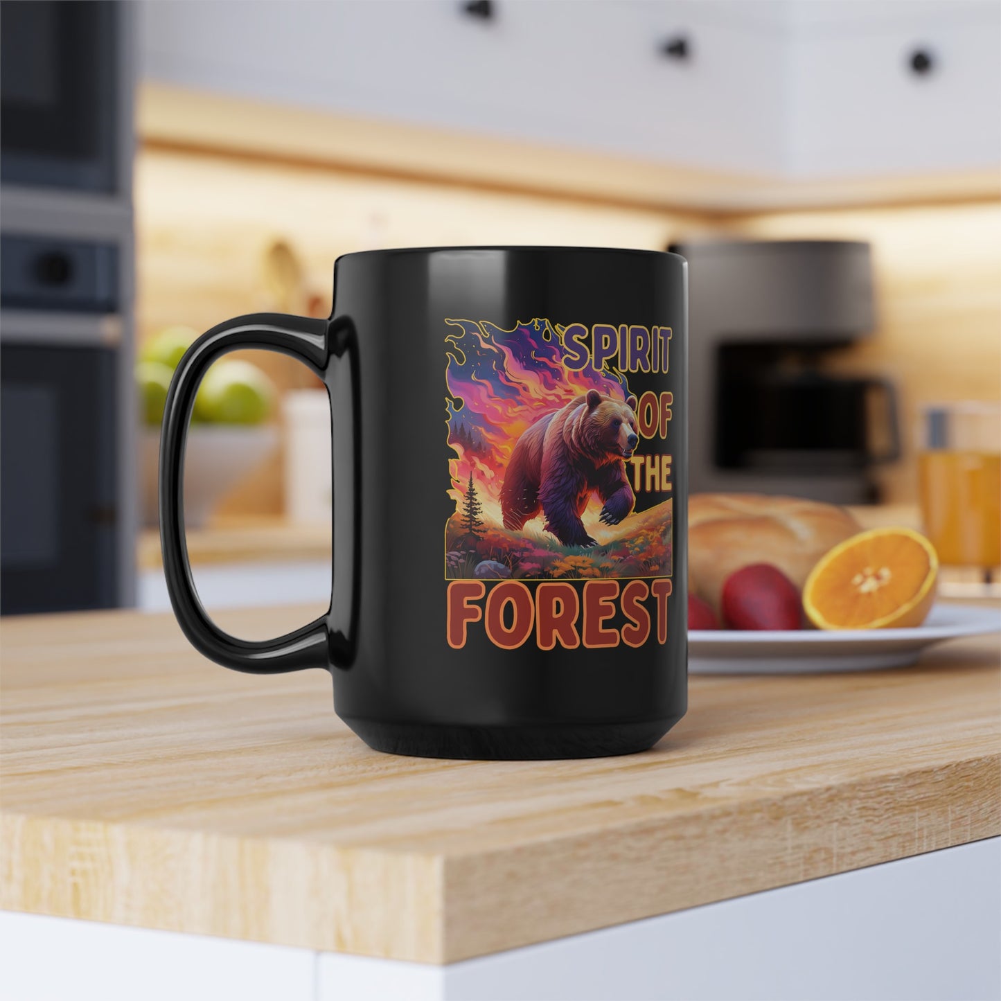 Spirit of the Forest Black Mug 15oz