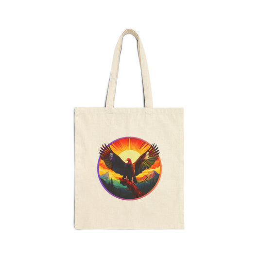 Turkey Vulture Saving Wildlife Cotton Canvas Tote Bag