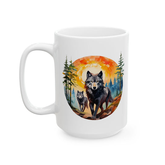 Wolves -Ceramic Mug, 15oz