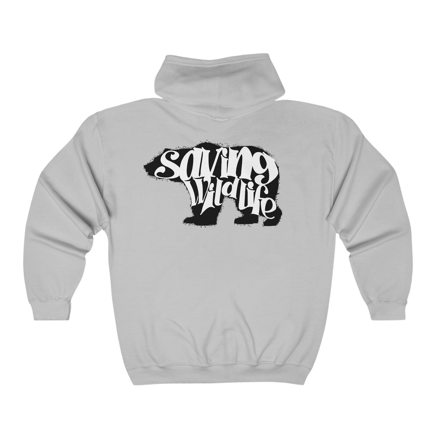 Saving Wildlife - Bear Full Zip Hooded Sweatshirt