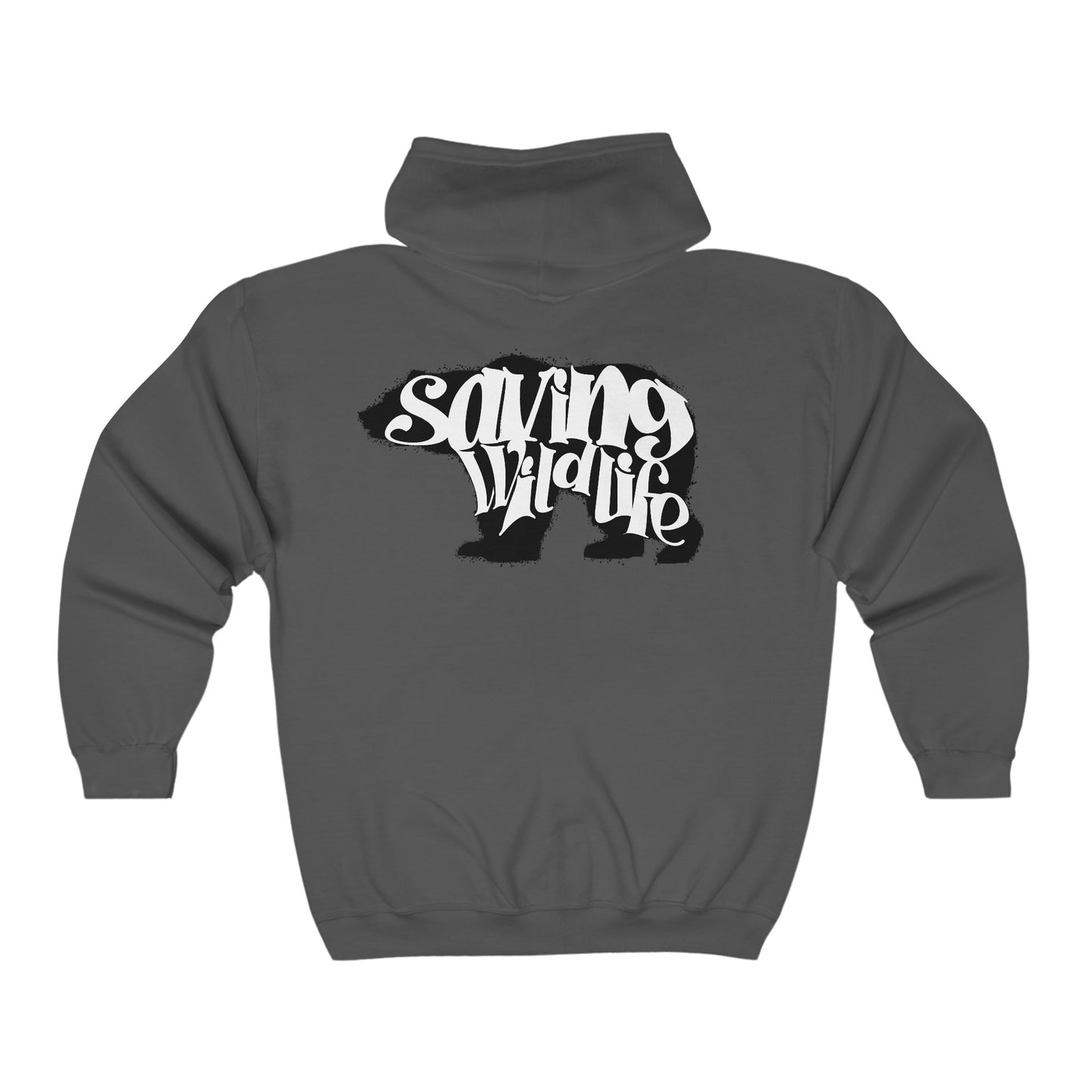 Saving Wildlife - Bear Full Zip Hooded Sweatshirt